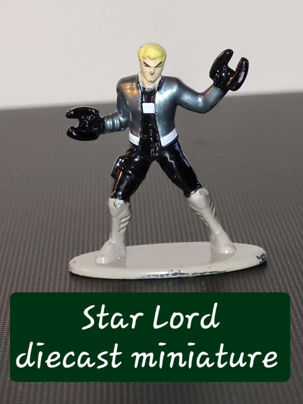 Marvel Star Lord Diecast Figure - Silver, Black, White & Blonde